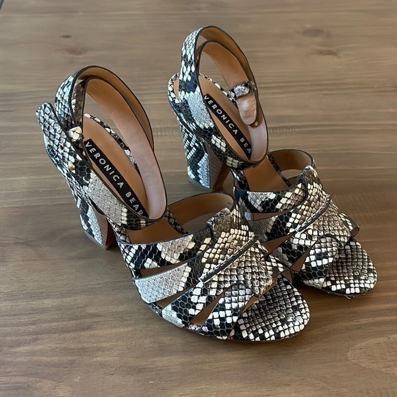 Veronica Beard Shoes - Veronica Beard Snakeskin Sandals